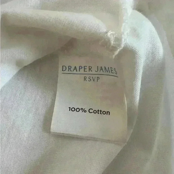 DRAPER JAMES RSVP White Embroidered Tee  (Size XXL) - Picture 8 of 11